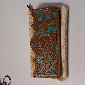 Aqua western style wallet